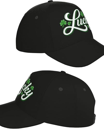 St. Patrick's Day Baseball Cap, Irish Green Clover Trucker Hat for Men Women, Fashion Adjustable Sun Visor Dad Hat