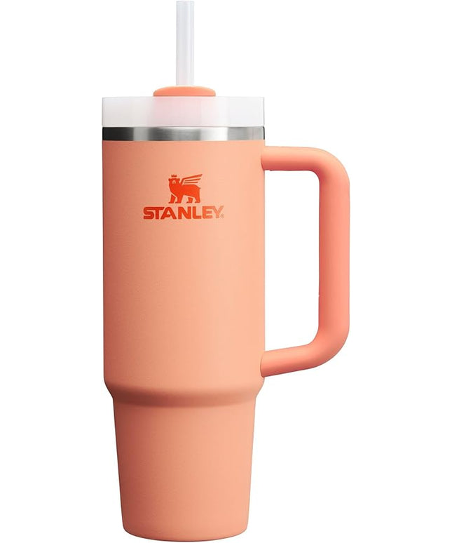 STANLEY Quencher H2.0 Tumbler with Handle and Straw 30 oz | Flowstate 3-Position Lid | Cup Holder Compatible for Travel | Insulated Stainless Steel Cup | BPA-Free | Nectarine