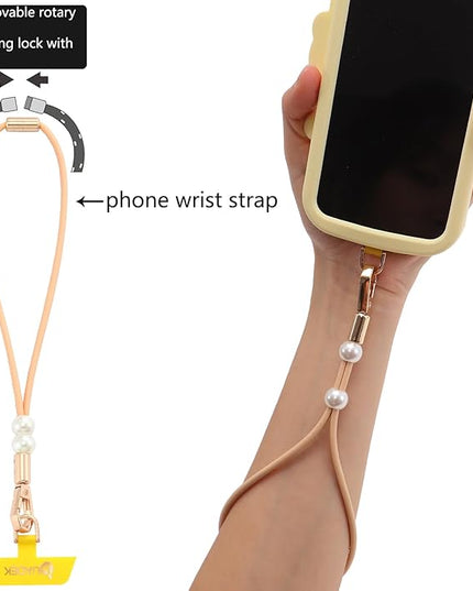 Vachetta Leather wristlet strap Phone Charm [Hands-Free Phone Wrist Strap]