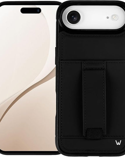 Walli Cases for iPhone 17 Air Case Aesthetic Wallet Phone Case Card Holder, Securely Holds up to 2 Cards - Cute, Trendy Phone Cover for Women, fits iPhone 17 Air, with Kickstand & Finger Strap