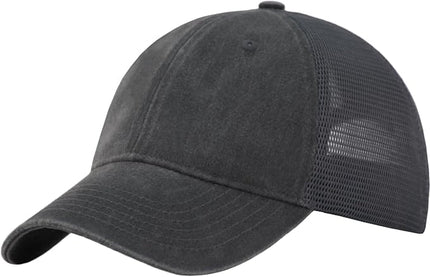CYGTE Distressed Soft Trucker Hat | XL/XXL Available | Unstructured Vinatge Washed Snapback Baseball Cap for Men Women