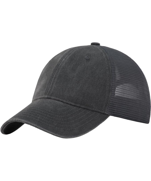 CYGTE Distressed Soft Trucker Hat | XL/XXL Available | Unstructured Vinatge Washed Snapback Baseball Cap for Men Women