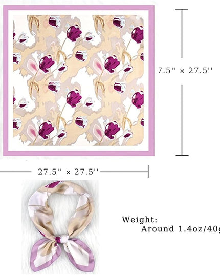 Satin Bandana Headscarf for Women Silky Hair Scarves for Fashion Lightweight