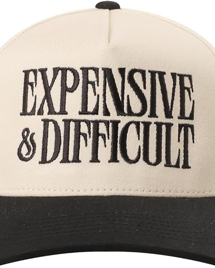 MIRMARU Two-Tone Vintage Canvas Trucker Hats for Men & Women, Adjustable Size Baseball Caps with Trendy Embroidered Design