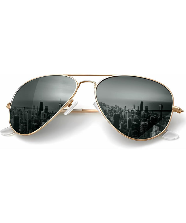 KALIYADI Classic Aviator Sunglasses for Men Women Driving Sun glasses Polarized Lens UV Blocking