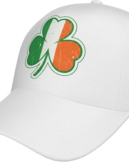 St. Patrick's Day Lucky Shamrock Hat Adjustable Irish Green Clover Baseball Cap Trucker Hat for Men Women