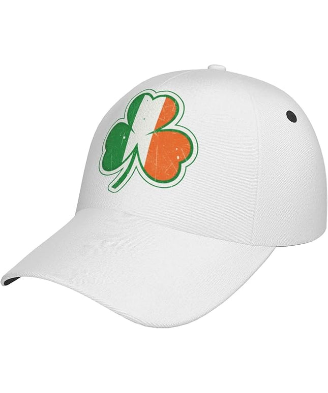 St. Patrick's Day Lucky Shamrock Hat Adjustable Irish Green Clover Baseball Cap Trucker Hat for Men Women