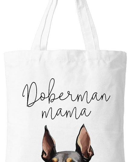 Dog Mama Canvas Tote Bag for Women, Dogs Lover Gift for Dog Mom, Birthday Christmas Cute Rottweiler Gifts For Women.