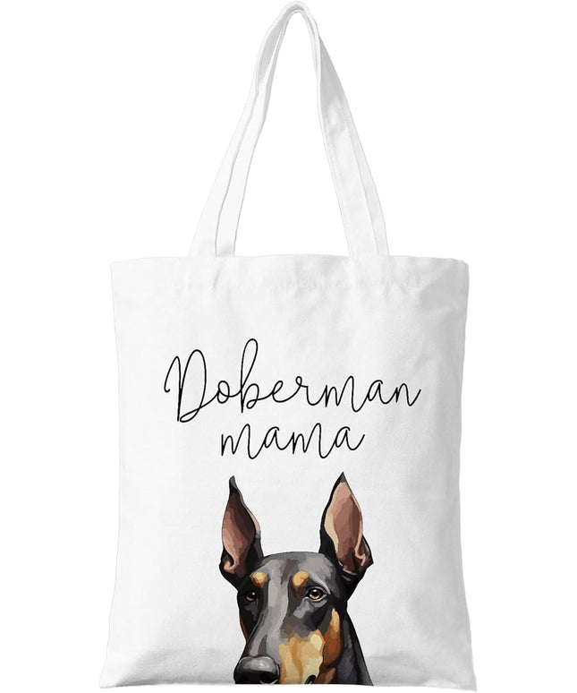 Dog Mama Canvas Tote Bag for Women, Dogs Lover Gift for Dog Mom, Birthday Christmas Cute Rottweiler Gifts For Women.