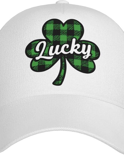 St. Patrick's Day Lucky Shamrock Hat Adjustable Irish Green Clover Baseball Cap Trucker Hat for Men Women