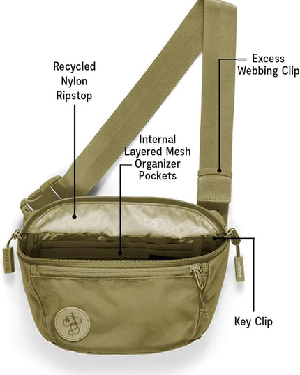 Baboon to the Moon Fanny Pack Full Size 3L Water Repellent Waist Bags Crossbody Belt Bag Lightweight Travel Everyday Bag for Men Women, Crocodile