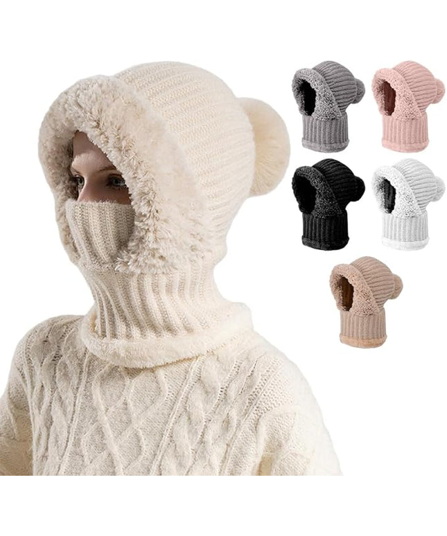 3 in 1 Beanie Hat with Scarf and Mask, Upgrade 3 in 1 Beanie Hat For Women, Fall Winter Warm Knitted Ski Scarf and Mask Set