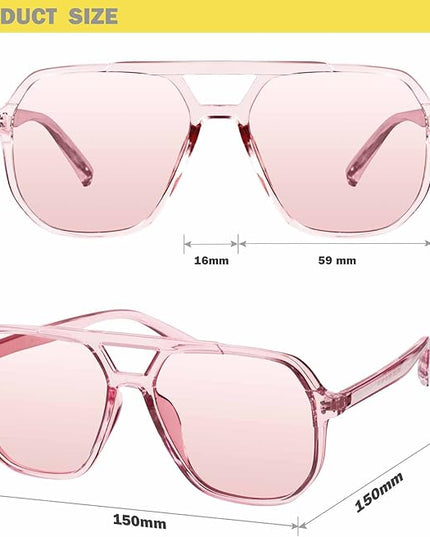 mosanana Oversized Aviator Sunglasses for Women and Men with Polarized Lens MS52243