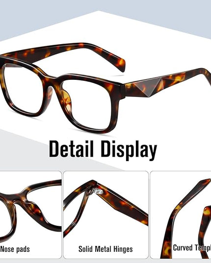 kimorn Blue Light Blocking Glasses,Anti Eyestrain & UV Protection,Square Frame Glasses for Women and Men