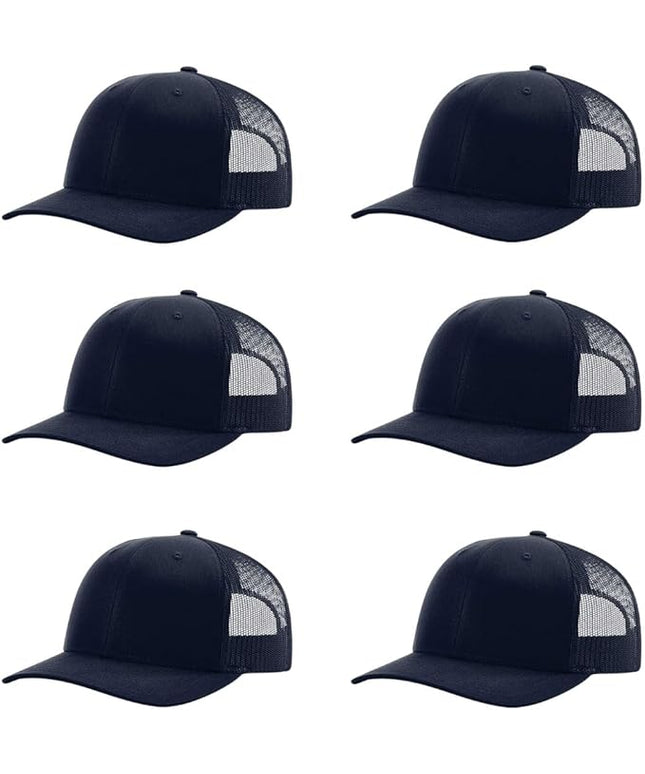 Richardson 112 Classic Six-Panel Adjustable Snapback Trucker Cap | Bulk Packs Available