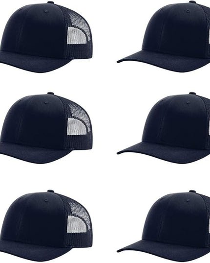 Richardson 112 Classic Six-Panel Adjustable Snapback Trucker Cap | Bulk Packs Available