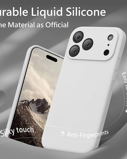 FireNova Magnetic for iPhone 17 Pro Max Case, Compatible with MagSafe, [Integrated Silicone Camera Control Button] [Camera Protection] Anti-Scratch Microfiber Lining Phone Case, 6.9", White