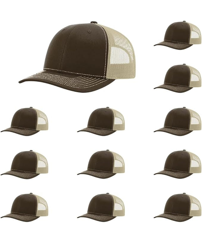 Richardson 112 Classic Six-Panel Adjustable Snapback Trucker Cap | Bulk Packs Available