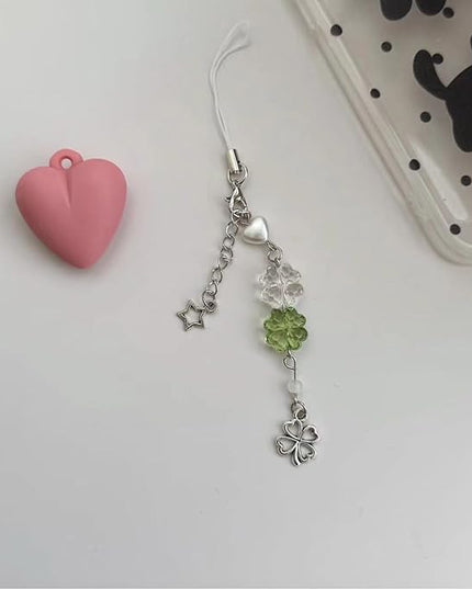 Versatile Use Four Clovers Phone Chain Multipurpose Phone Luck Charm Keychain For Keys And Wallets Accessory Trendy Decoration