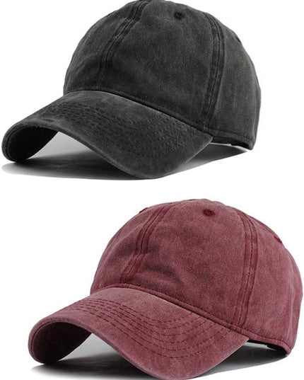 HH HOFNEN Men Women Washed Distressed Twill Cotton Baseball Cap Vintage Adjustable Dad Hat