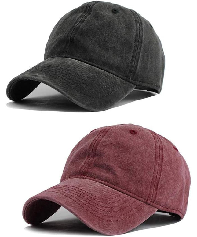 HH HOFNEN Men Women Washed Distressed Twill Cotton Baseball Cap Vintage Adjustable Dad Hat