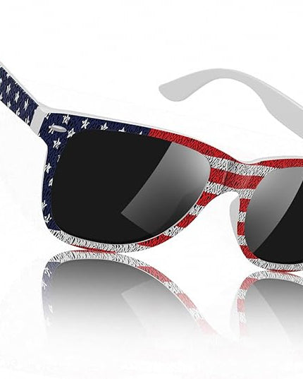 Sunier Polarized Sunglasses for Men and Women, Retro Square Matte Finish UV400 Protection Shades for Driving, Fishing