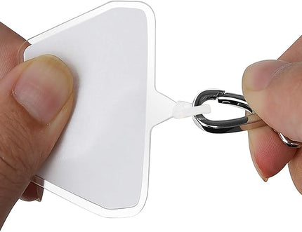COCASES 2 Pack Phone Tether Tab, Phone Strap Replacement Part for Smartphone Safety Tether (White)
