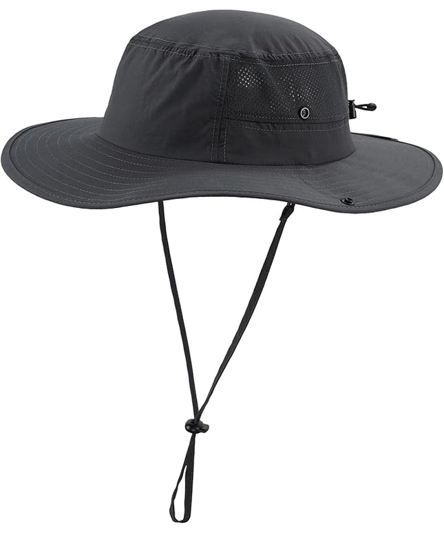 Home Prefer UPF50+ Mens Sun Hat Wide Brim Womens UV Protection Beach Bucket Hat for Fishing Hiking Snap Up Cowboy Hat