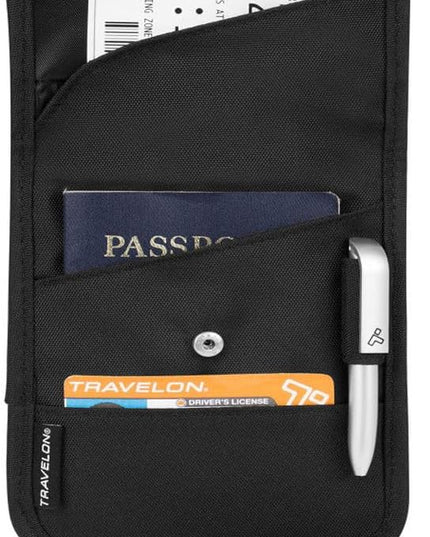 Travelon Folding ID and Boarding Pass Holder, Black, One Size