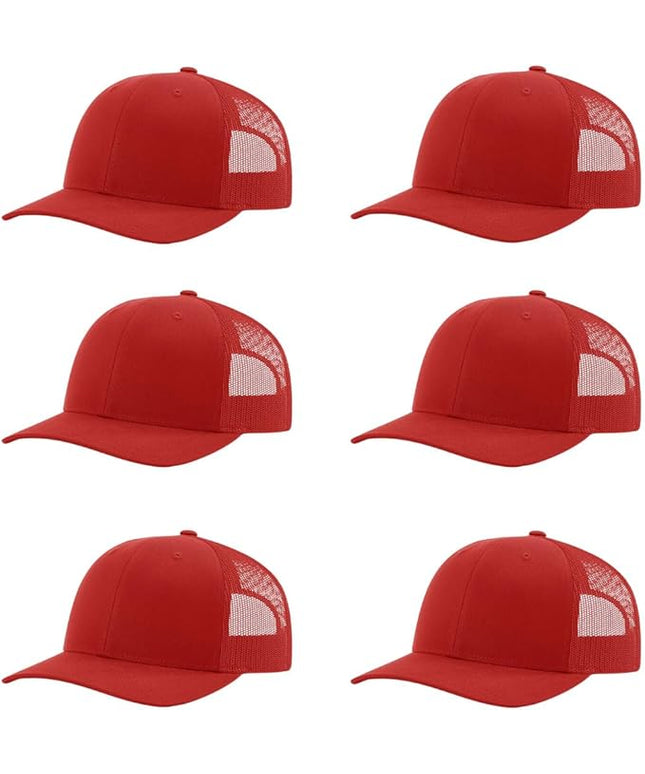 Richardson 112 Classic Six-Panel Adjustable Snapback Trucker Cap | Bulk Packs Available