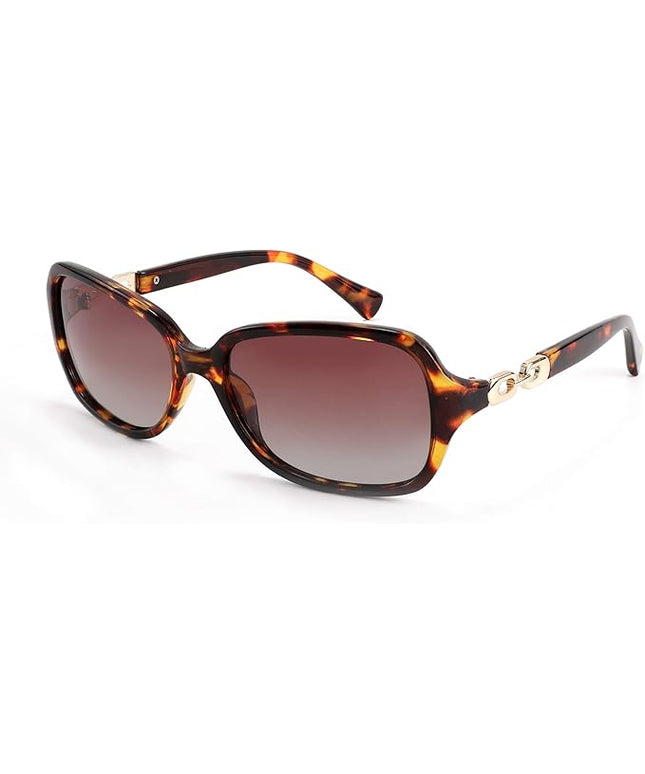 FEISEDY Vintage Square Polarized Sunglasses for Women UV400 Travel Driving Fashion Arcuate Sunglasses B2526
