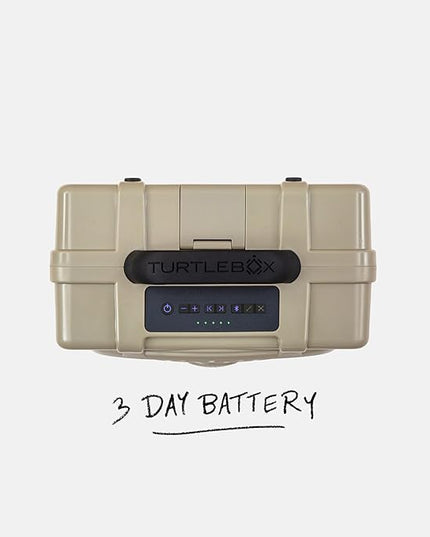 Turtlebox Original Gen 3: Portable Outdoor Bluetooth Speaker – Ultra-Loud (120dB), Waterproof (IP67), Rugged, Impact-Resistant, 3-Day Battery | Party Mode: Unlimited Pairing Stereo, Tan/Dark Green