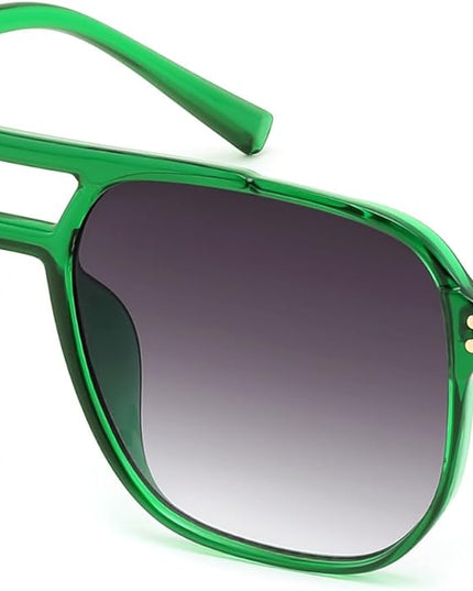 FEISEDY Retro Square Aviator Sunglasses Women Men 70s Vintage Trendy Plastic Frame Sun Glasses B2835