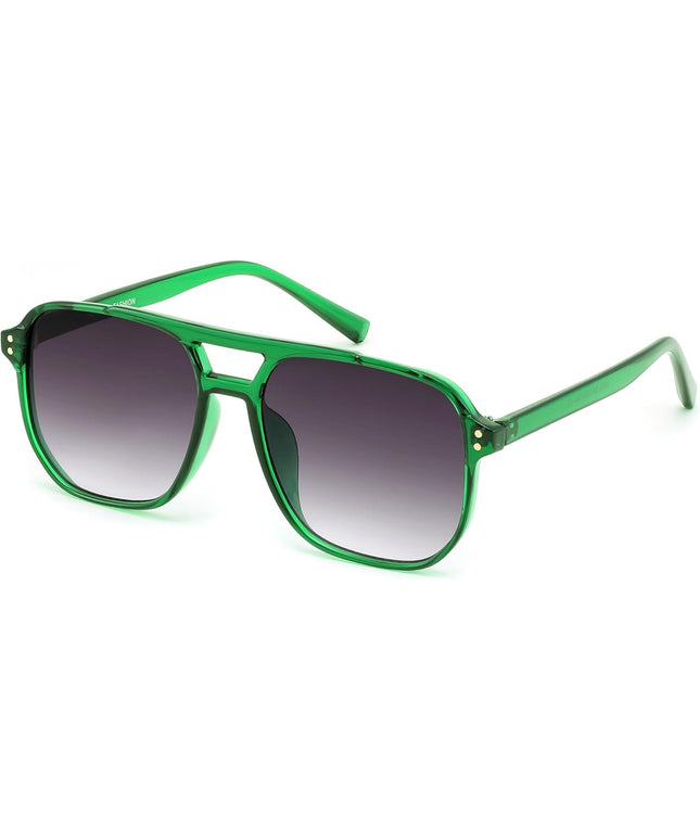 FEISEDY Retro Square Aviator Sunglasses Women Men 70s Vintage Trendy Plastic Frame Sun Glasses B2835