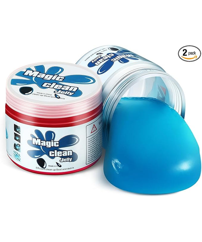 DNA MOTORING 2 Pack Car Cleaning Gels Auto Detailing Tools Cleaning Putty Car Interior Cleaner, Car Jelly Cleaner, Keyboard Cleaner, Car Cleaning Supplies Car Gifts for Men Women,Blue+Red, TOOLS-00147