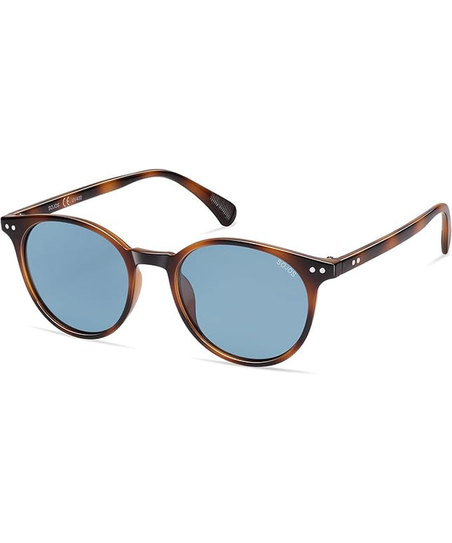 SOJOS Small Round Classic Polarized Sunglasses for Women Men Vintage Style UV400 Lens MAY SJ2113