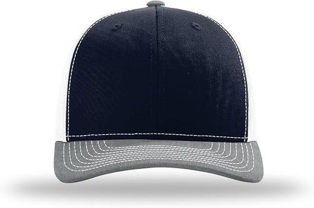 Richardson 112 Trucker Hat - Premium Adjustable Snapback Hat - Structured Six Panel Richardson Blank Caps
