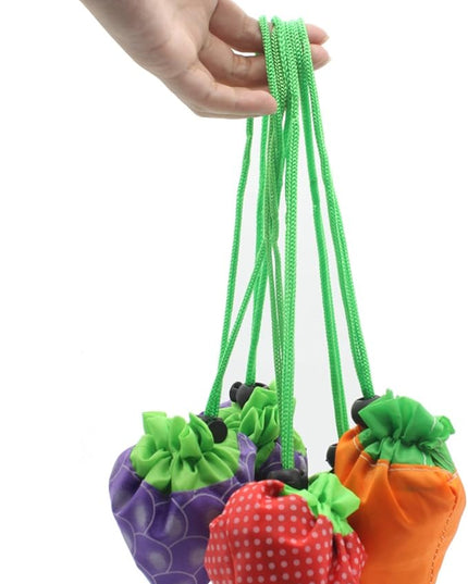 20 Pack Reusable Shopping Bags,Bulk Foldable Portable Reusable Grocery Bags Lightweight Polyester Grocery Shopping Tote Bag (Fruit)