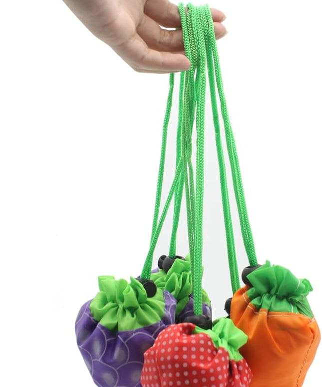 20 Pack Reusable Shopping Bags,Bulk Foldable Portable Reusable Grocery Bags Lightweight Polyester Grocery Shopping Tote Bag (Fruit)