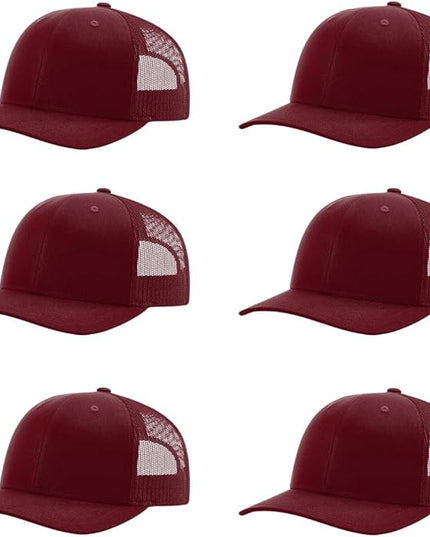 Richardson 112 Classic Six-Panel Adjustable Snapback Trucker Cap | Bulk Packs Available