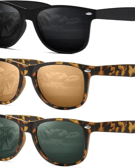 DEMIKOS Sunglasses Men Polarized Sunglasses for Mens Womens Retro Mirror Lens for Driving Fishing UV Protection