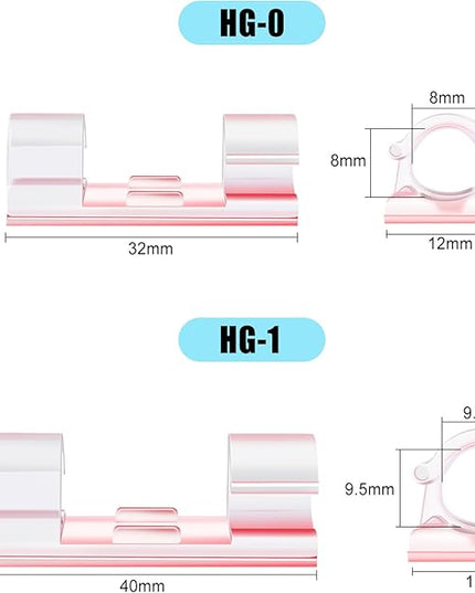 XHF 50pcs Medium Self Adhesive Cable Clips Clear,Wire Clips Cable Management Wire Organizer Cord Holder for Under Desk, Car, Wall, TV PC Ethernet Cable (Pack of 2)