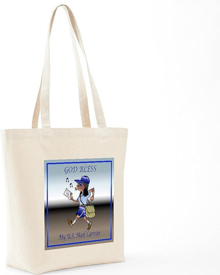 CafePress Mail Carrier Tote Bag Reusable Natural Beige Canvas Shopping Bag