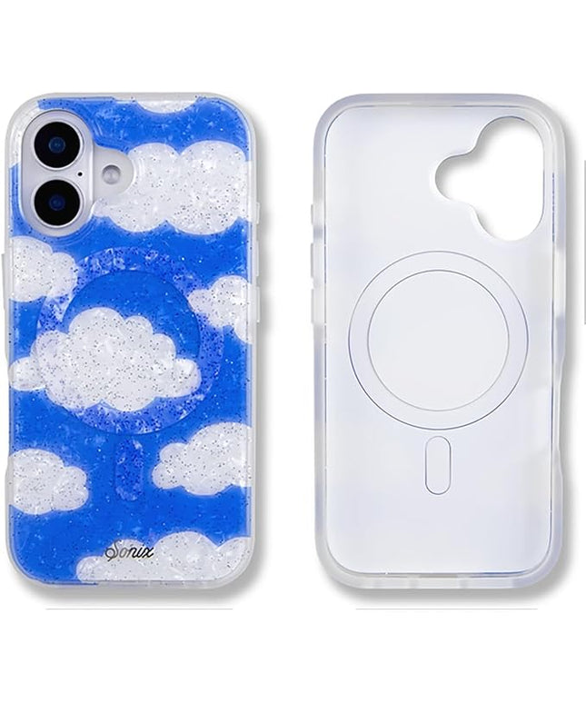 Sonix Case for iPhone 16 | Compatible with MagSafe | 10ft Drop Tested | Glitter Clouds | Day Dream