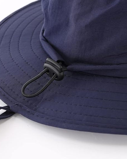 LLmoway Kids Sun Protection Hat Quick Dry Adjustable Wide Brim Mesh Bucket Hat