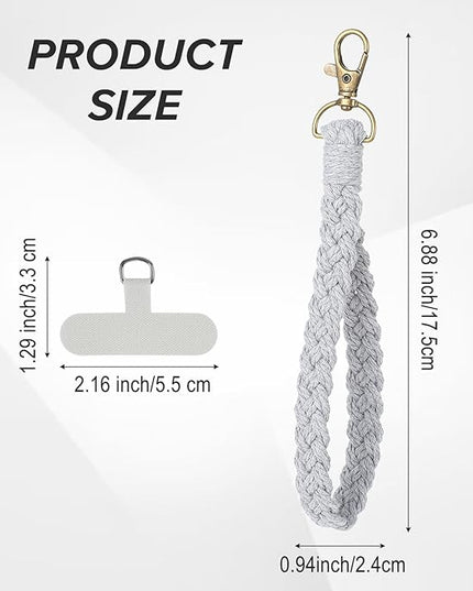 Sibba 3Pcs Phone Wristlet Strap, Cellphone Keychain Wrist Lanyard, Phone Wristlet Anti-Loss Chain with Tether Tab for Phones Case Key