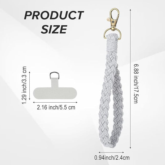 Sibba 3Pcs Phone Wristlet Strap, Cellphone Keychain Wrist Lanyard, Phone Wristlet Anti-Loss Chain with Tether Tab for Phones Case Key