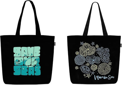 Ecoright Aesthetic Canvas Tote Bag for Women Large Zipper Tote Bags with Pocket, Womens Tote Bag for Yoga, Work, Beach