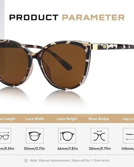 Trendy Cat Eye Sunglasses for Women Fashion Cateye UV400 Protection Glasses CL22017
