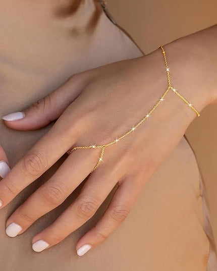 Gold Bracelets Set for Women Stack, Dainty Thick Bracelets Stack for Women Trendy, Simple Thin Gold Plated Cuff Stackable Bracelets With Beaded Cuban Paperclip Snake Rope Bangle Hand Chain Jewelry Gifts for Women Non Tainish